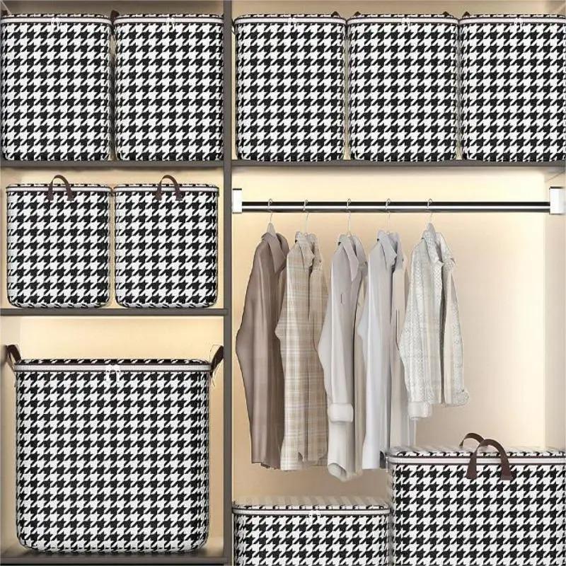 Bardzo duży Pudełko do przechowywania w kratę Pudełko do przechowywania w kratę Torba do przechowywania koca Pojemnik do przechowywania z uchwytem Pudełko do przechowywania w szafie