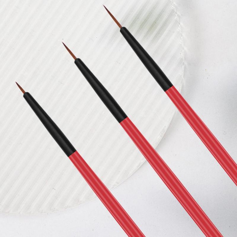3Pcs Acrylic Nail Art Brush Nail Art Dotting Pen Drawing Painting Set Diy Design Nail Art Dotting Tools 5/7/11Mm