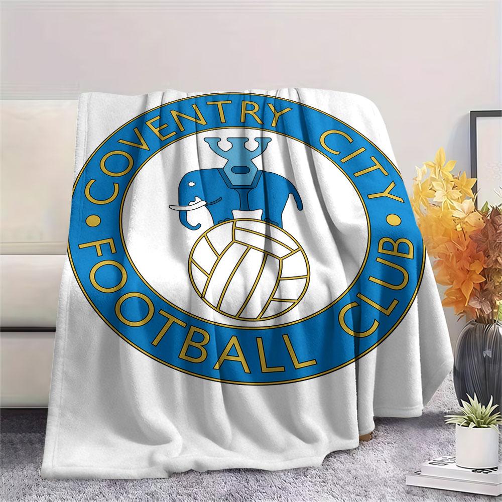 Coventry City Printed Flannel Blanket, Soft Throw for Bedroom Sofa, Washable, Christmas Present, Great Gift.