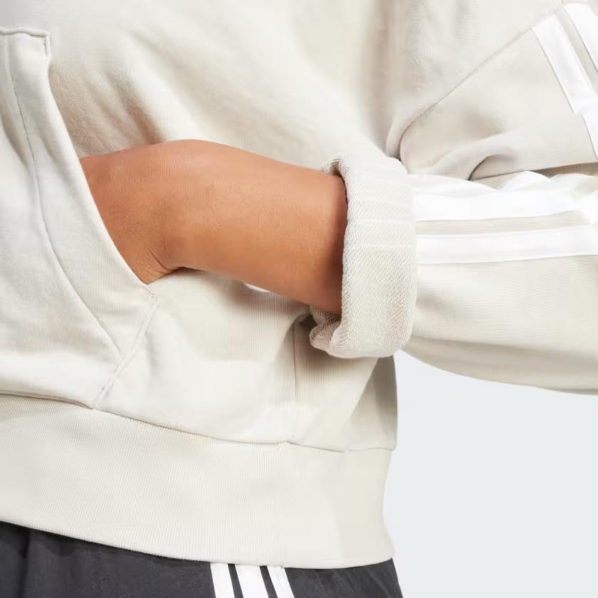 (WMNS) adidas Essentials 3-Stripes French Terry Quarter-Zip Hoodie Asia Sizing 'Grey' Women's JN1958