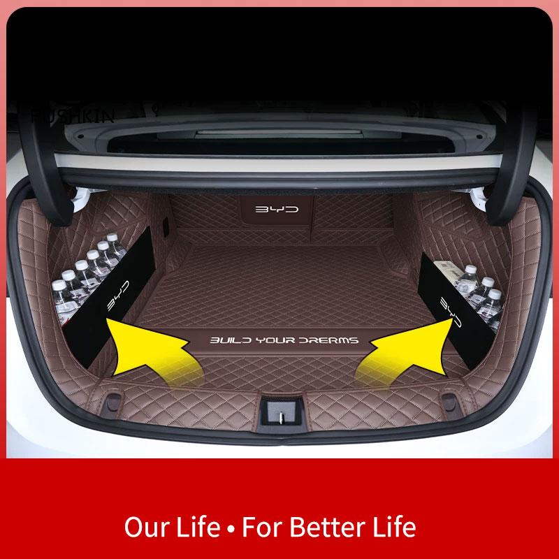 For BYD Seal 6 DMI sedan 2026 2027 Car Boot Mat Rear Trunk Liner Cargo Leather Floor Carpet Tray Protector Accessories Mats