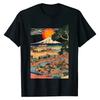 Edo Period Japanese Scenery Mount Fuji Sunset Ukiyoe Tshirt Printed Tshirt Fitness Top Womens Clothing Summer Streetwear