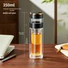 Yaji Double-Wall Glass Tea Infuser Bottle