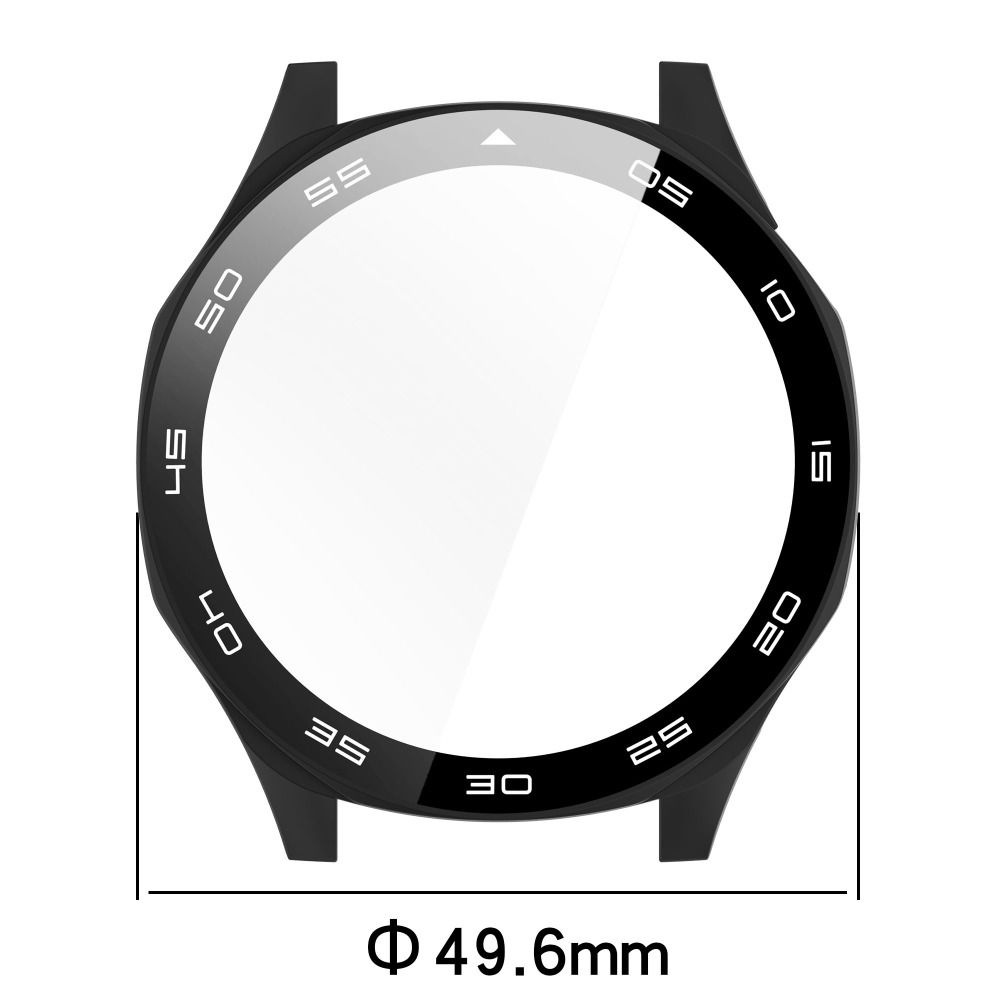 with Scale Screen Protector Tempered PC Cover Shell Protective Case for Huawei Watch GT 5 46MM