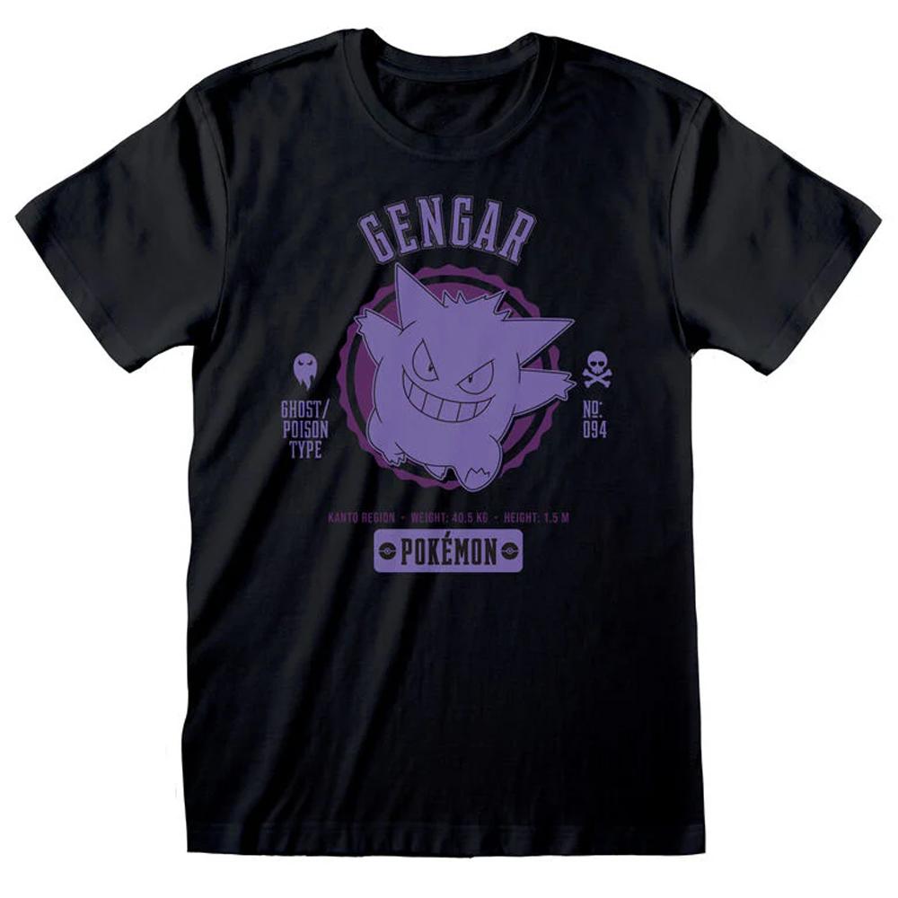 Pokemon Unisex Adult Gengar Collegiate T-Shirt
