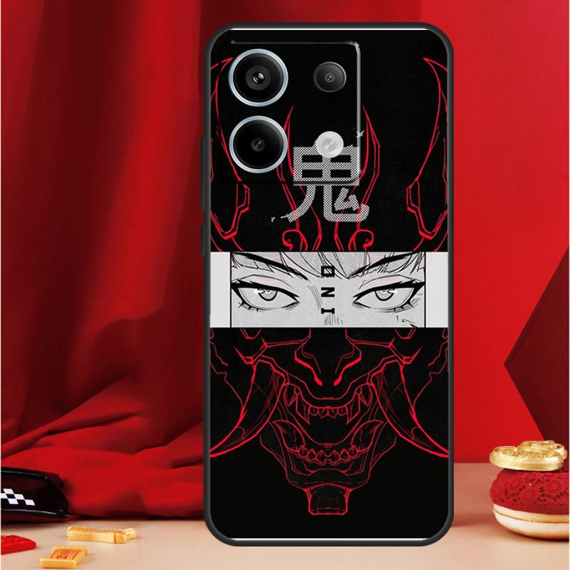 Japanese Hannya Oni Mask Case For Xiaomi Redmi Note 14 12 11 10 13 15 Pro Plus Redmi 15 13 10C 12C 13C 14C 15C Funda