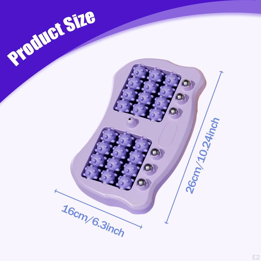 Compact Foot Massager Tool Featuring 24 Rollers, for Various Users