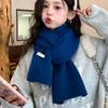 2025 Autumn And Winter  Korean Version Ing Style Solid Color Scarf Student Warm Knitted Versatile Couple Scarf