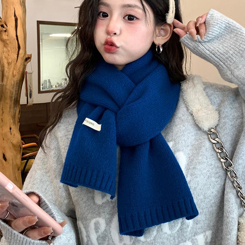 2025 Autumn And Winter  Korean Version Ing Style Solid Color Scarf Student Warm Knitted Versatile Couple Scarf