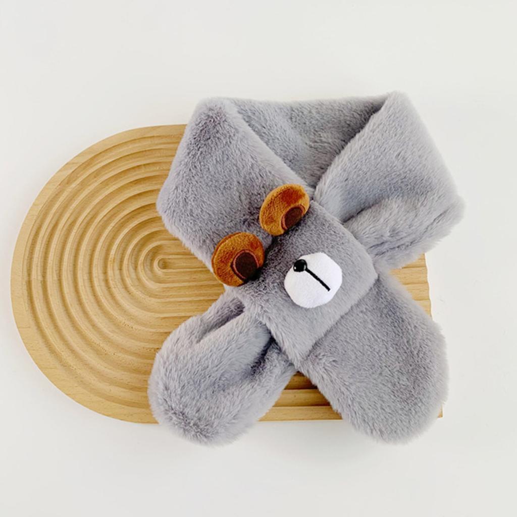 Baby Winter Warm Bear Scarf Plush Neckwrap Toddler Breathable Outdoor Neck Scarf