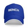 BENCH Logo Baseball Cap Black with White Embroidered Branding and Contrast Trim Classic Streetwear Style for Everyday Wear