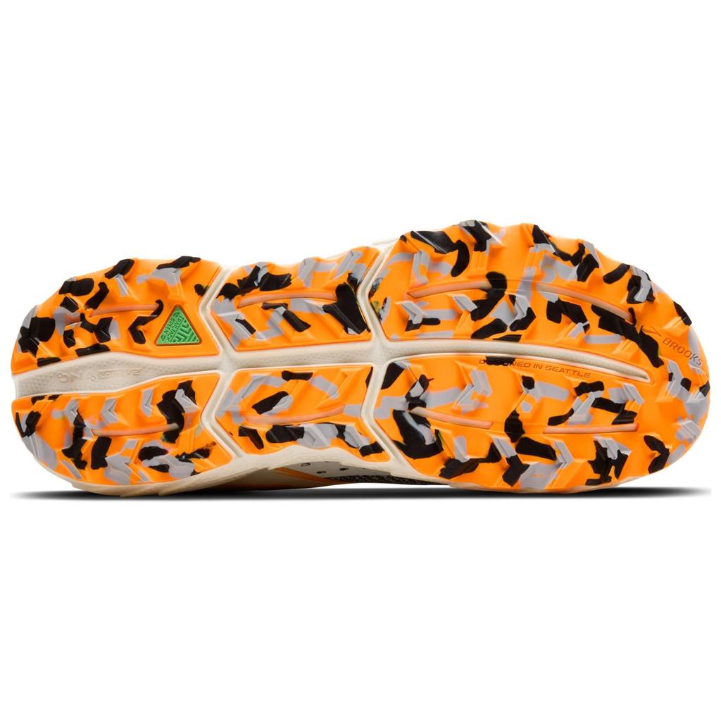 Brooks Cascadia 18 Comfortable Low-Top Running Shoes Unisex Sneakers Black Orange 1104261D022