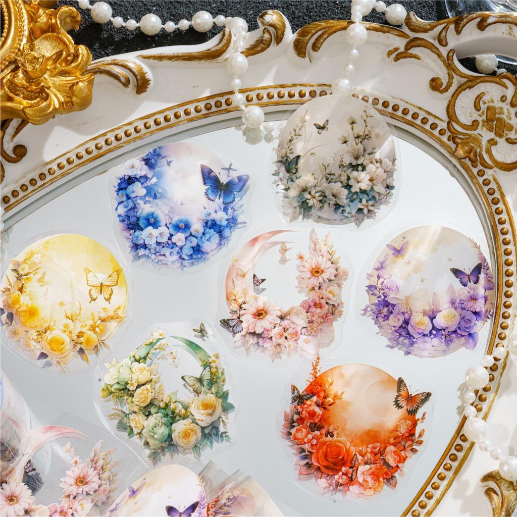 50mm*2m Romantic Life Theme Decoration PET Plant Ledger Material Flower Tape DIY Scrapbooking Hand Made Masking Tape