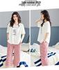 Aifen Teng Women's Summer Cotton Pajama Set: Short Sleeve Top & Three-Quarter Pants, Plus Size, All Cotton
