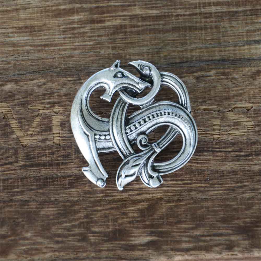 1Pcs Norse Dragon Legendry Sweden Scandinavian Viking Brooches Knots Jewelry Vintage Brochers For Women Men