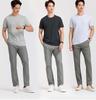 Langdeng Spring/Summer Men's Long Staple Cotton Breathable Skin Friendly Round Neck Short Sleeve T-shirt