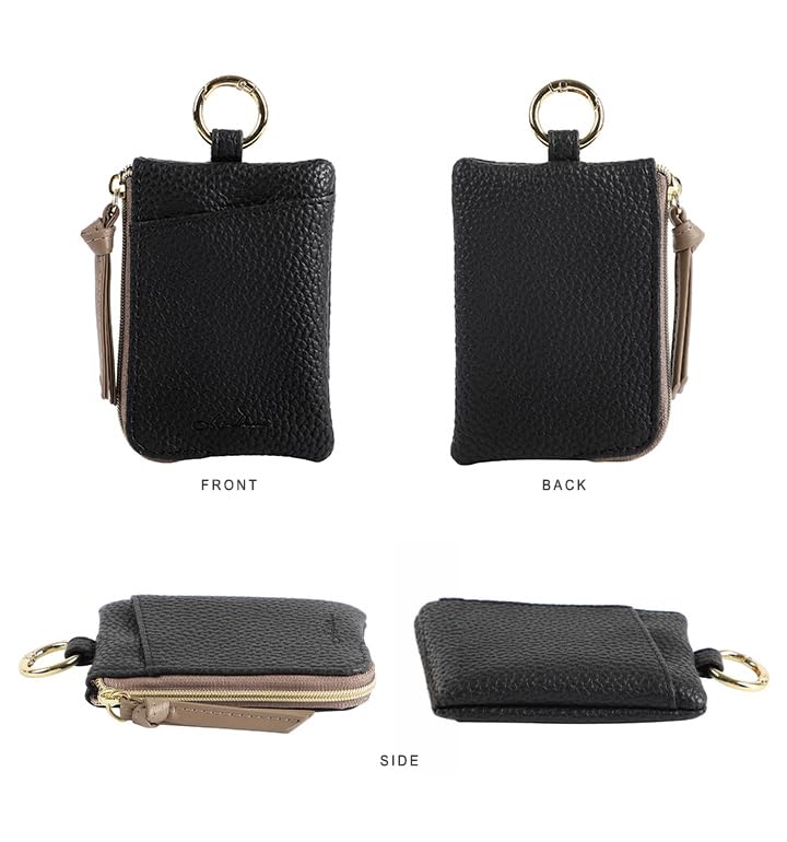 [Lizdays] Key Case Key Pouch for Women and Men Key Ring Smart Key Coin Purse (Gold)