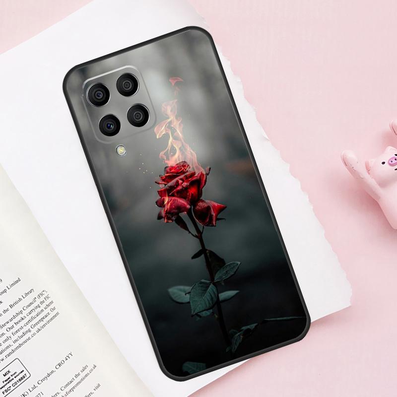 Red Rose Flower For Samsung Galaxy M31 M32 M12 M52 M13 M33 M53 M11 M51 M15 M55 M14 M34 M54 M30s M20 Case