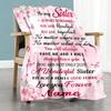 Sister345 Personalized Text Blanket Throw Personalized Blanket Comfortable Throw For Bedding Chair Bed Office All-Season Use