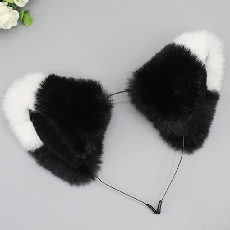 Masquerades Party Hair Hoop Animal Ear Plush Headband/Tail Girl Hair Ornaments