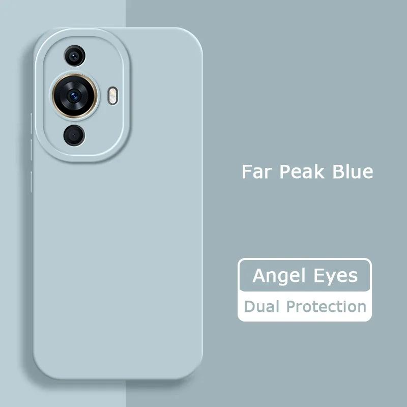 Angel Eyes Square Liquid Silicone Phone Case for Huawei Nova 11 Pro Ultra SE 360 Soft Shockproof Back Cover Nova11 11Pro 11Ultra