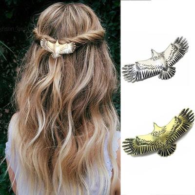 Viking Hair Jewelry Eagle Animal Vintage Style Antikvarinis auksas ir antikvarinis sidabras Plaukų segtukai Plaukų segtukai merginoms moterims Moterims