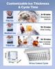 Commercial Ice Maker Machine, 59 kg/24h with 14 kg Storage Capacity, Built-in/Freestanding/Under Counter, Stainless Steel Ice Maker with LED Display &