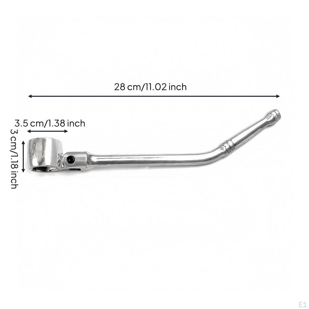 Socket Removal Tool 22mm Wrench LongHandle with Swiveling Head for Mechanics, Home