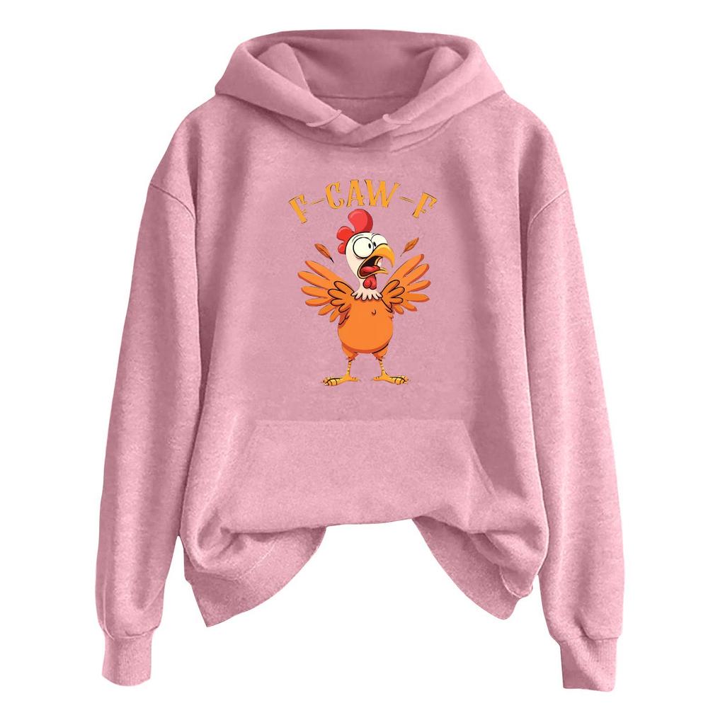 Women's Fashionable Casual Long Sleeve Hooded Printed Sweatshirt