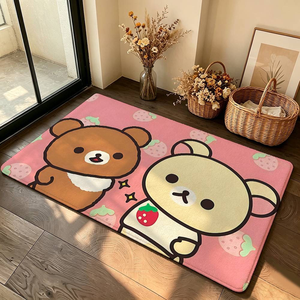 Cartoon R-Rilakkumas Carpet Bathroom Anti-slip Mat Door Mat Home Decoration Mat Entrance Door Mat Scratch-resistant Door Mat
