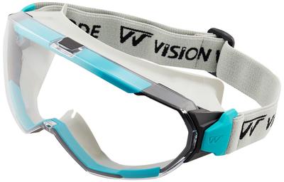 Midori Anzen Vision Verte Ochranné brýle VG505F UV Kompatibilní s brýlemi a maskami NV, Bez ventilace, Oboustranná úprava proti zamlžování, Ochrana,