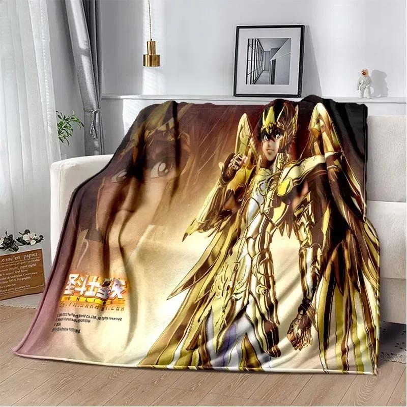 

3D Ретро Аниме Мультфильм Saint Seiya Фланелевое Одеяло Мягкое Уютное Диван Кровать Дорожное Одеяло Подарок Ребенку на День Рождения 40x50in