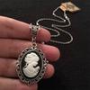 [HF] 1Pc Beauty Cameo Necklace Gothic Jewelry Vintage Victorian Carved Beauty Charm Choker For Women Girls