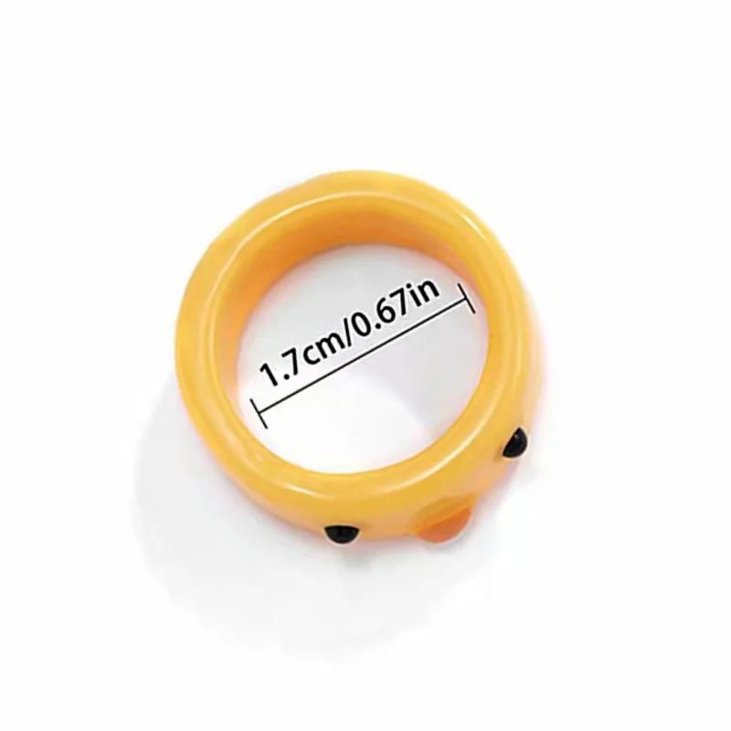 Cute Smile Frog Rings For Women Girls Funny Personality Wholesale Cartoon Animal Chicken Frog Ring Fashion Jewelry Gifts