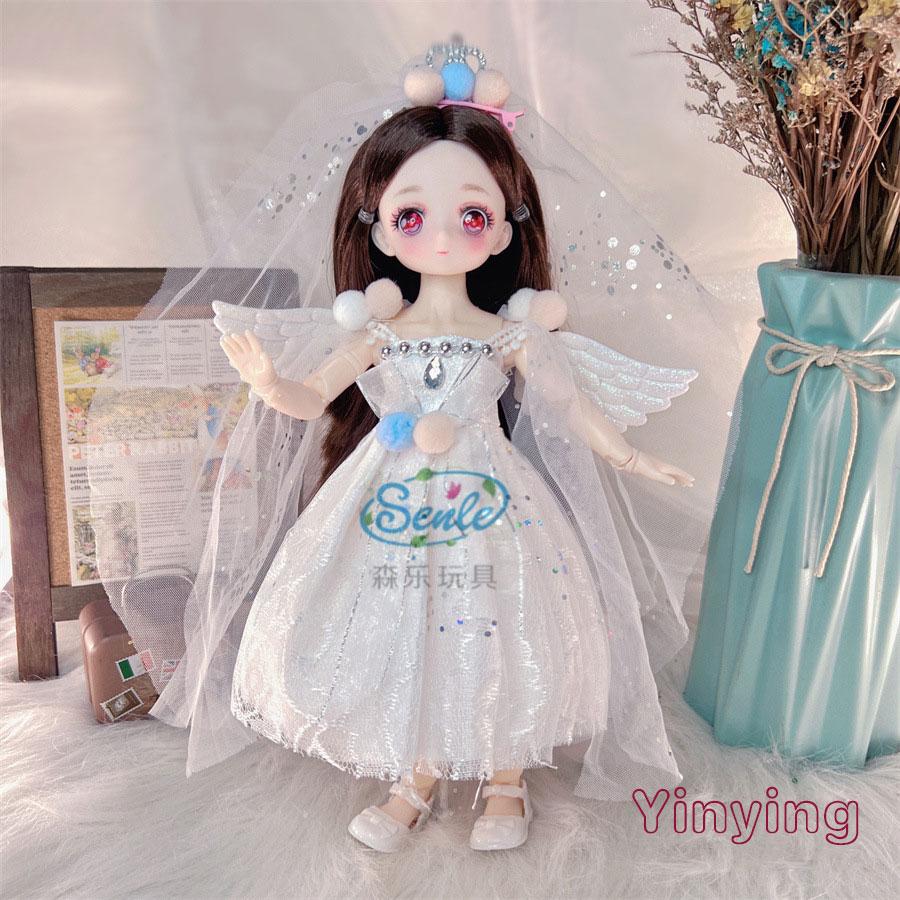Attractive  Anime Eyes 1/6 Bjd Byte Dolls for Kids Girls DIY Ball-jointed Comic Face Doll 30cm with Dresses Clothes Dress Up