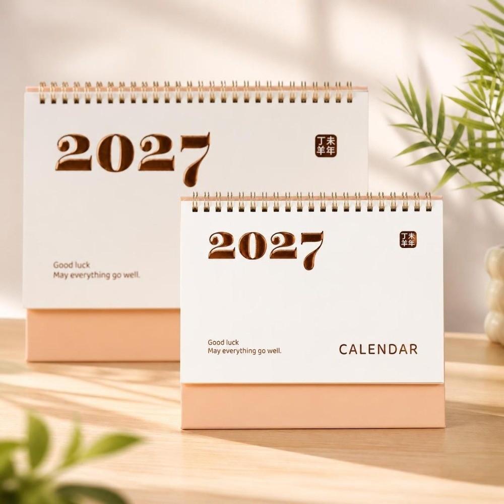 Minimalist Desktop Calendar 2027 Self-Discipline Tracker New Desk Calendar  Workspace