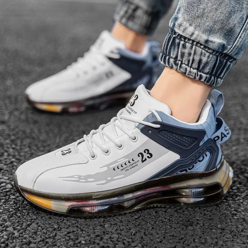 High top men's shoes youth student running shoes spring and autumn casual comfortable and breathable men's sports shoes sneakers