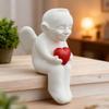 Angel Holding Heart Statue Love Expression 3D Printed Sculpture Figurine for Home and Office Tabletop Bookshelf Decors Gift