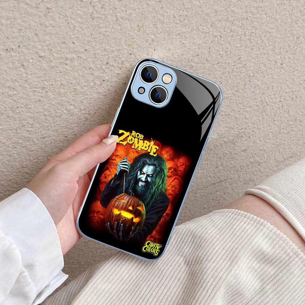 Retro Singer R-Rob Z-Zombie For IPhone 14 13 12 Mini 11 Pro XS Max X XR 14 Plus Tempered Glass Cover