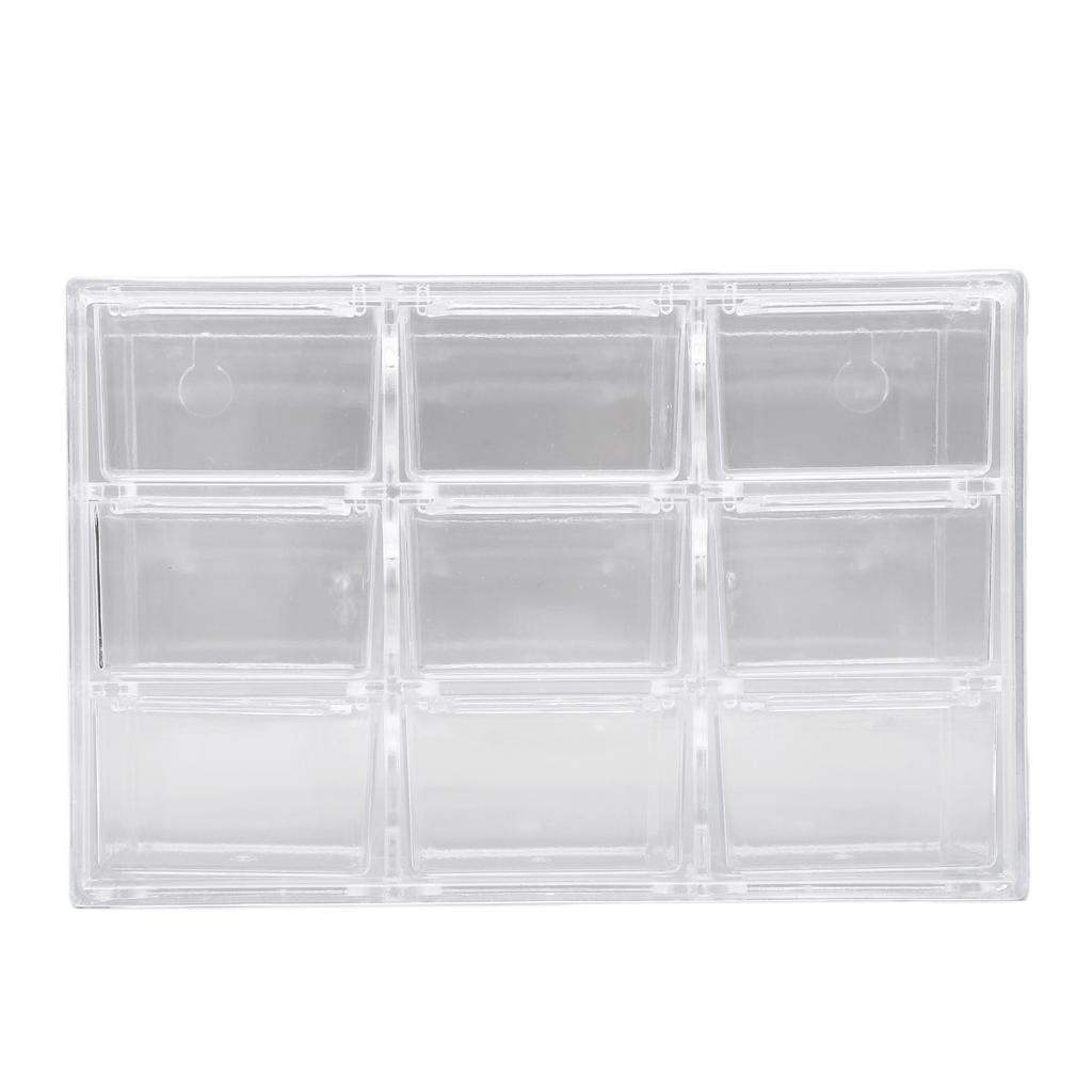 9 Grids Daily Contact Lens Organizer Disposable Contact Lens Dispenser Earrings Hairpins Storage Box Transparent