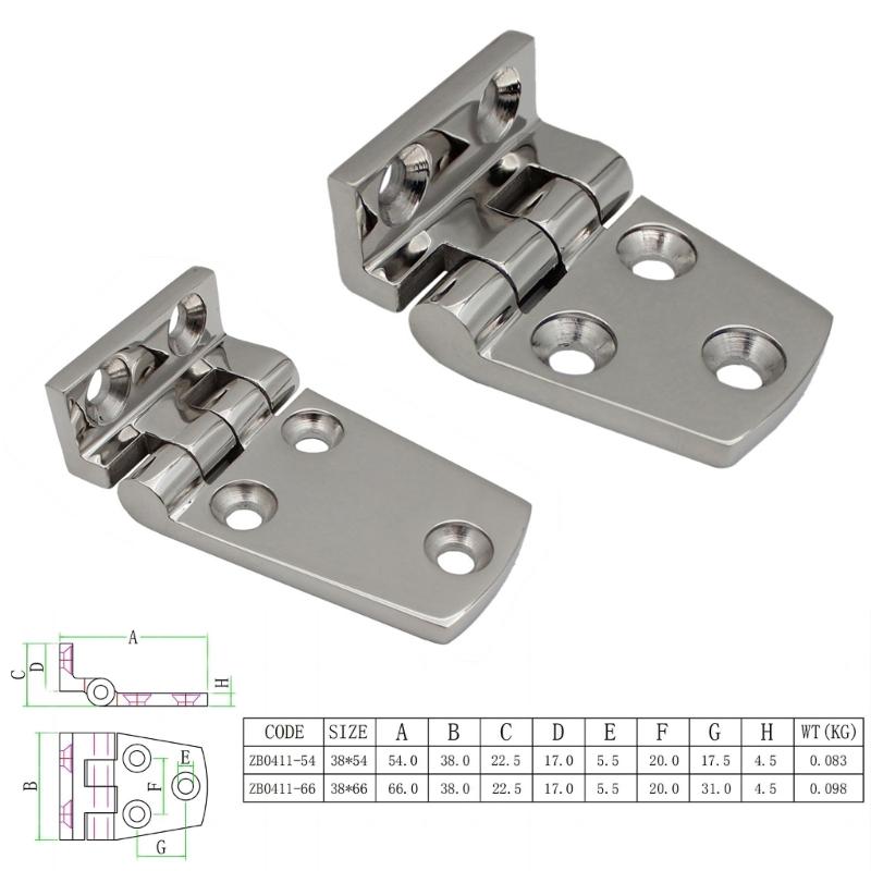316 Stainless Steel Cabin Door Hinge Polished Finish Door Hinges Saltwater Resistant Door Hinge Replacement for Boats