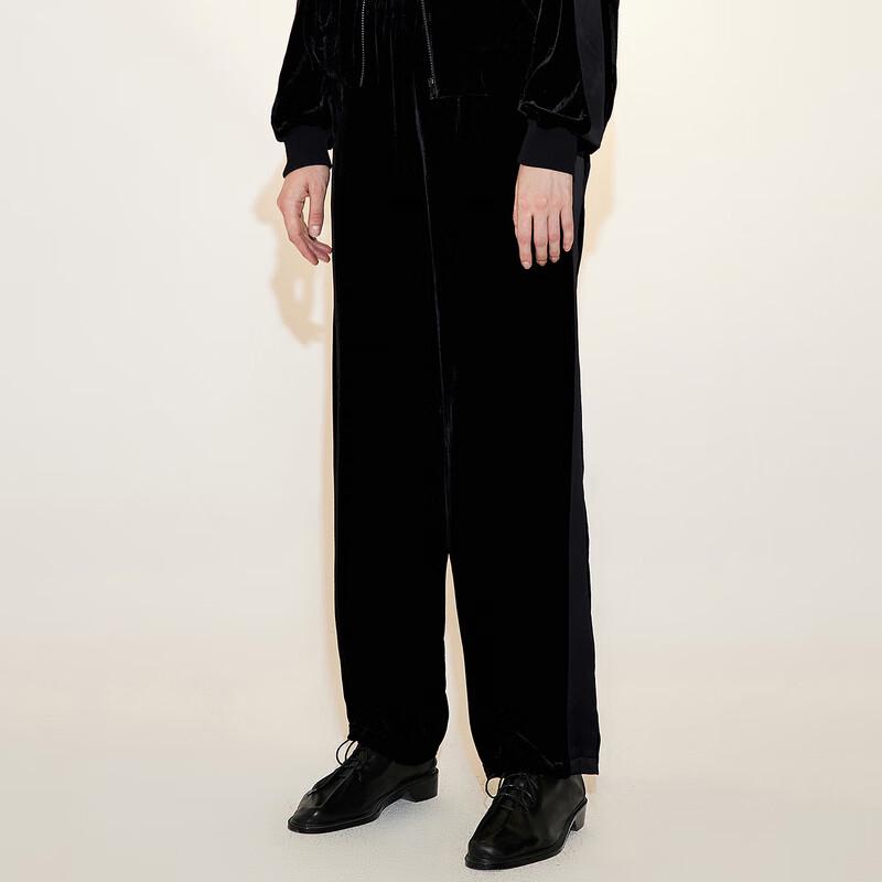 LESS Women's Elastic Waist Loose Straight-Leg Casual Pants