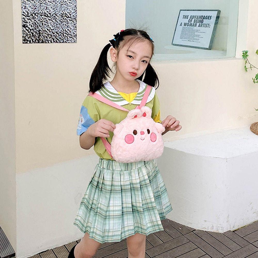 Rabbit Cartoon Plush Schoolbag Penguin Animal Plush Backpack Soft Cartoon Plush Backpack  Student