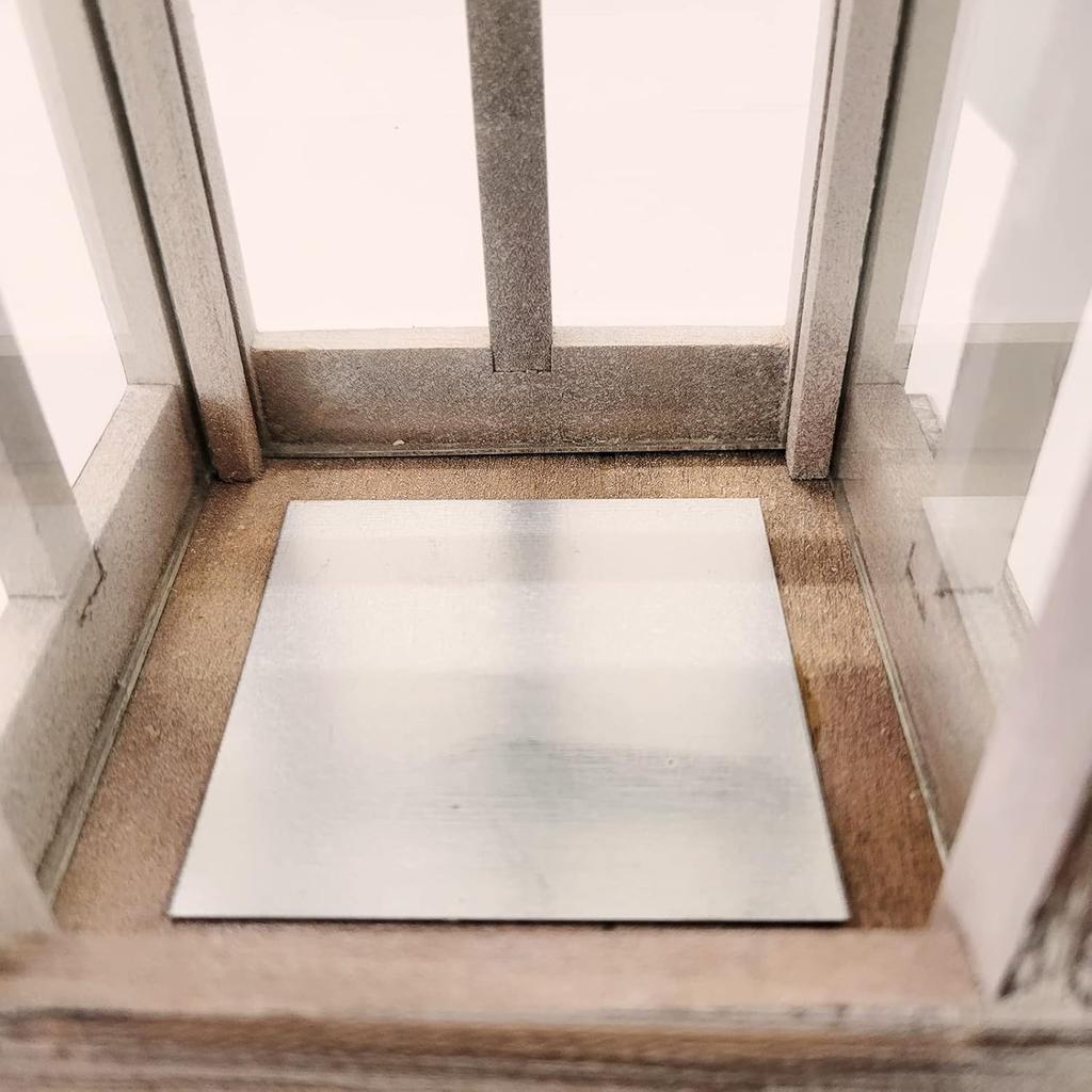 Vintage Wooden Decorative Lantern Candle Holder Rustic Farmhouse Wedding Centerpiece Lantern for Table Mantle Wall Hanging Display Party Home Decor