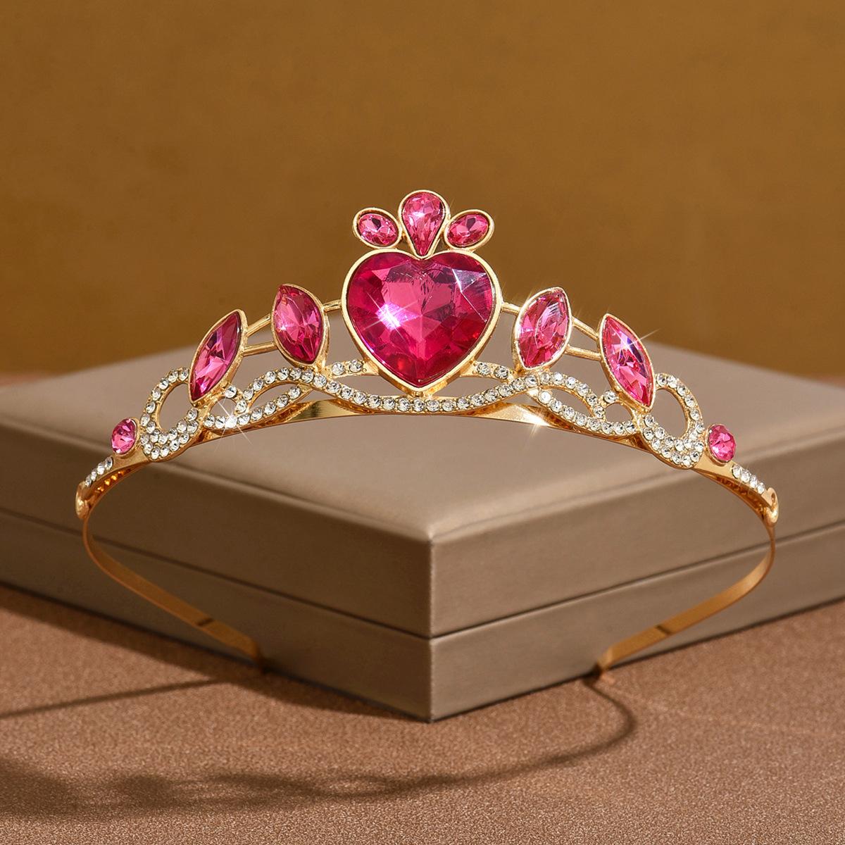 

Crown Tiara Super Fairy Wedding White Dress Crown Necklace Earrings Raw Wedding Dress Three-Piece Set