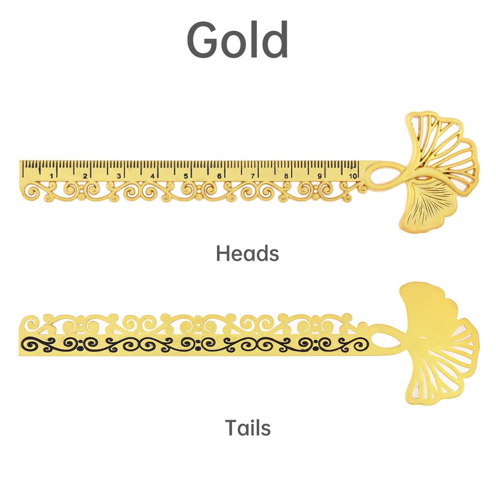 Elegantní klasické kovové záložky pravítko 4 barvy prémiové pro ženy učitele milovníky knih s funkcí měření