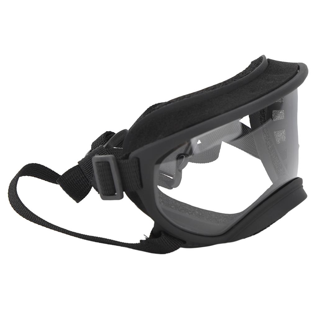 Large Dog Sunglasses UV Protection Windproof Anti Fog Adjustable Dog Goggles for Outdoor Dogs Eye Safety Transparent