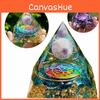 Amethyst Crystal Pyramid Healing Orgonite Chakra Energy Orgone Ornaments Home