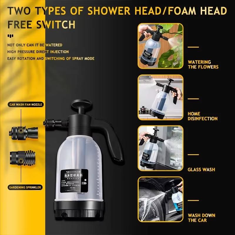 2L Car Wash Watering Can Car Wash Foam Watering Can Household Car Spray Type Spray Can Watering Sprayer Hand Press Sprayer