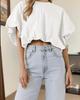 Womens Summer Crew Neck Crop T Shirt Short Sleeve Casual Slim Top